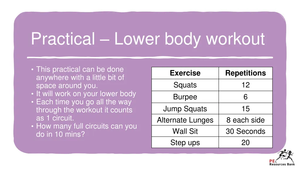 practical lower body workout