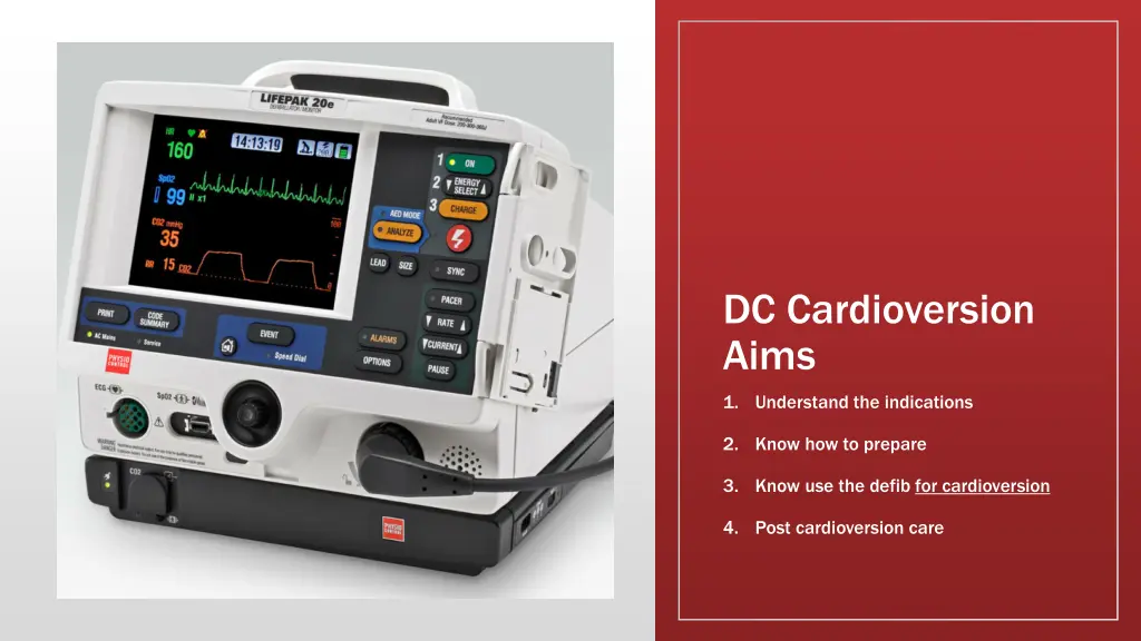 dc cardioversion aims