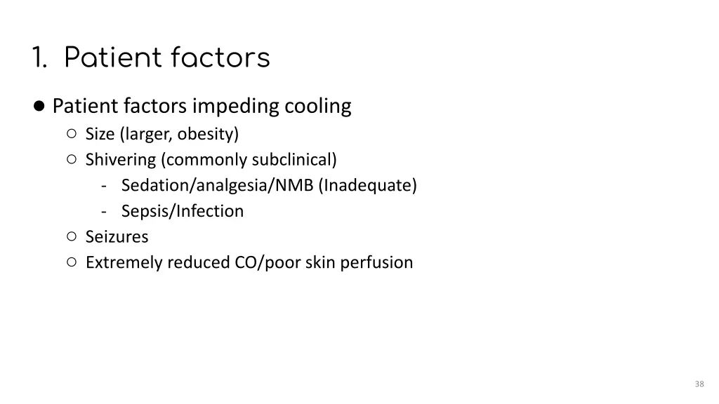 1 patient factors
