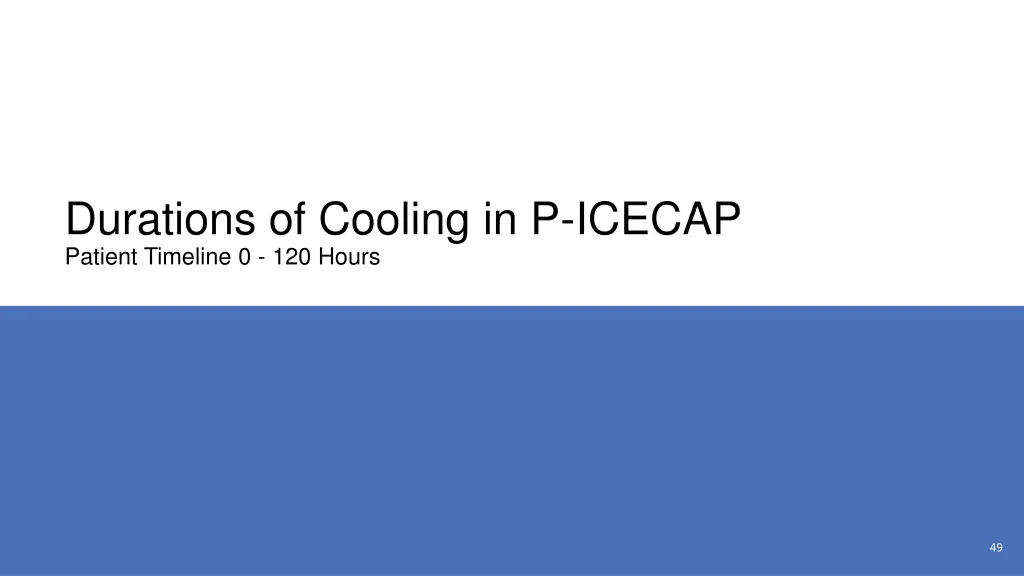 durations of cooling in p icecap patient timeline