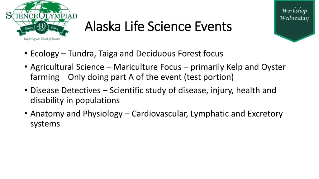 alaska life science events alaska life science