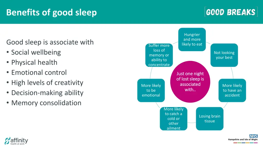 benefits of good sleep