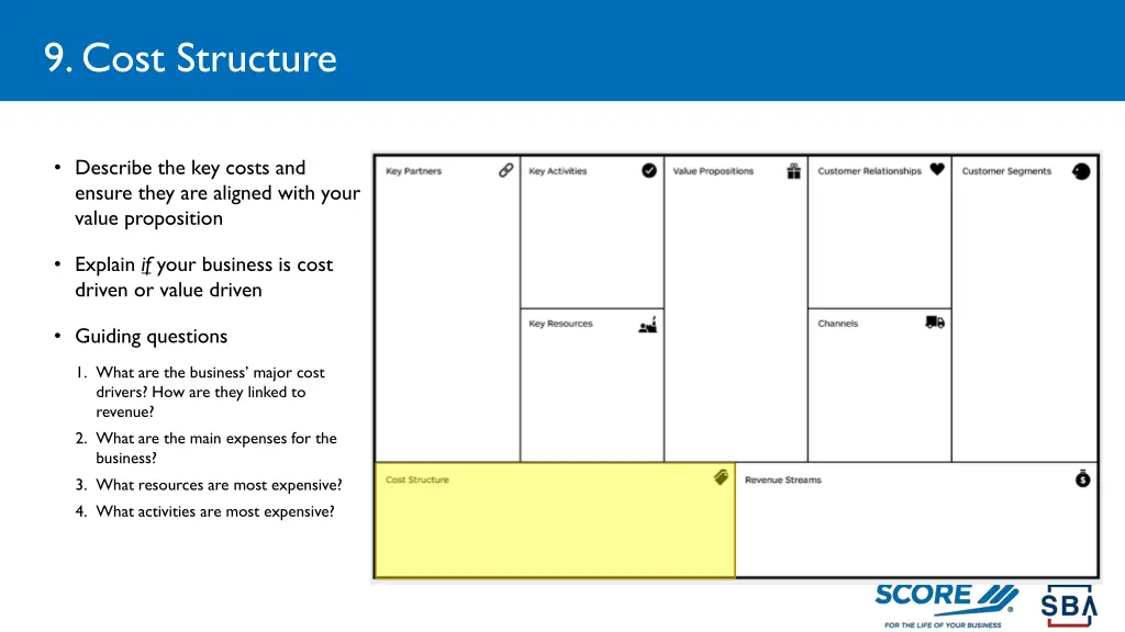 9 cost structure