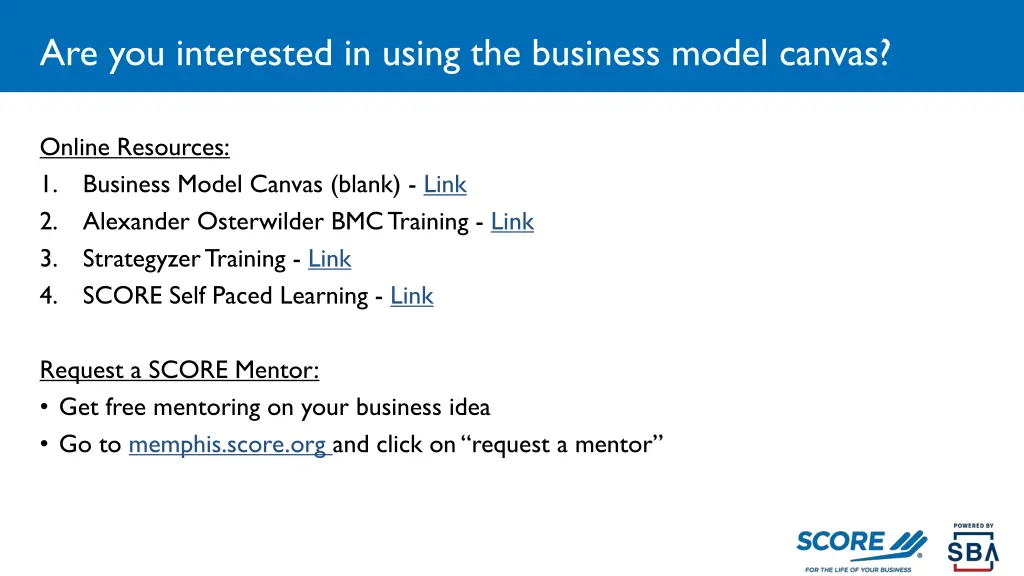 are you interested in using the business model