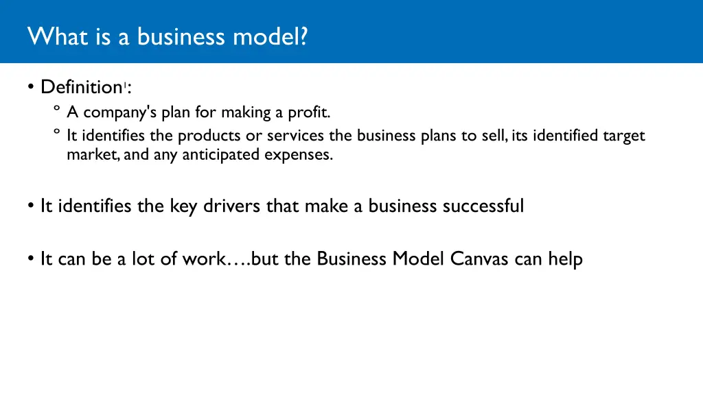 what is a business model