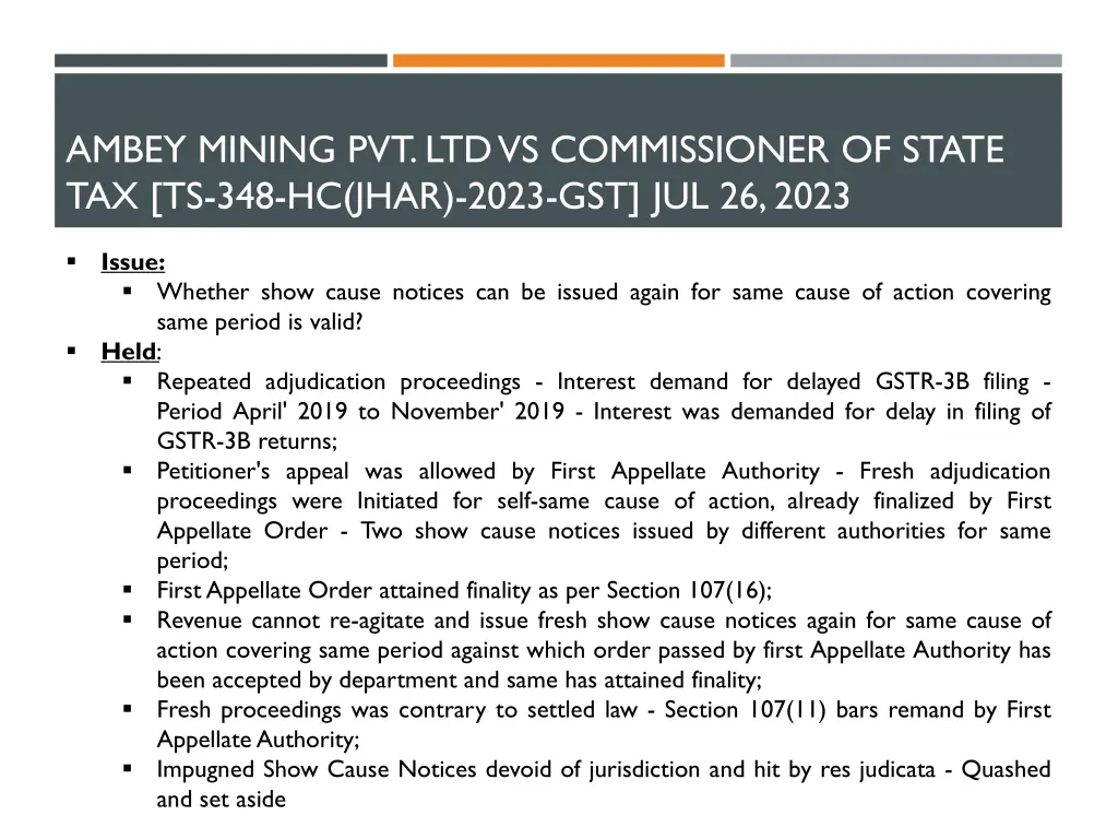 ambey mining pvt ltd vs commissioner of state