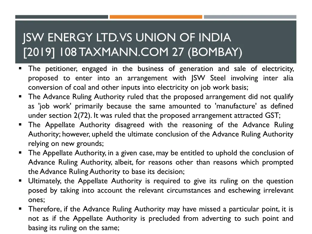 jsw energy ltd vs union of india 2019 108 taxmann