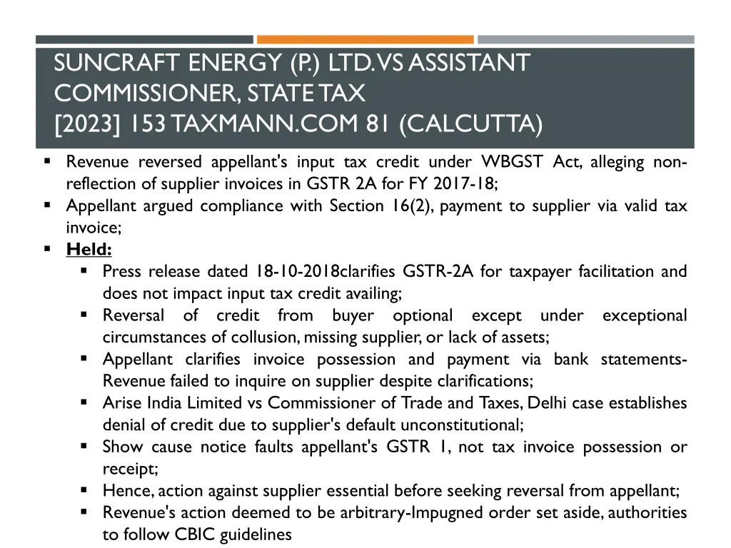 suncraft energy p ltd vs assistant commissioner