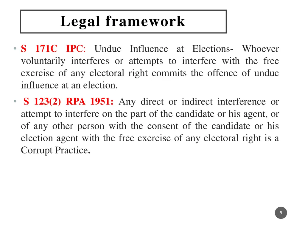 legal framework