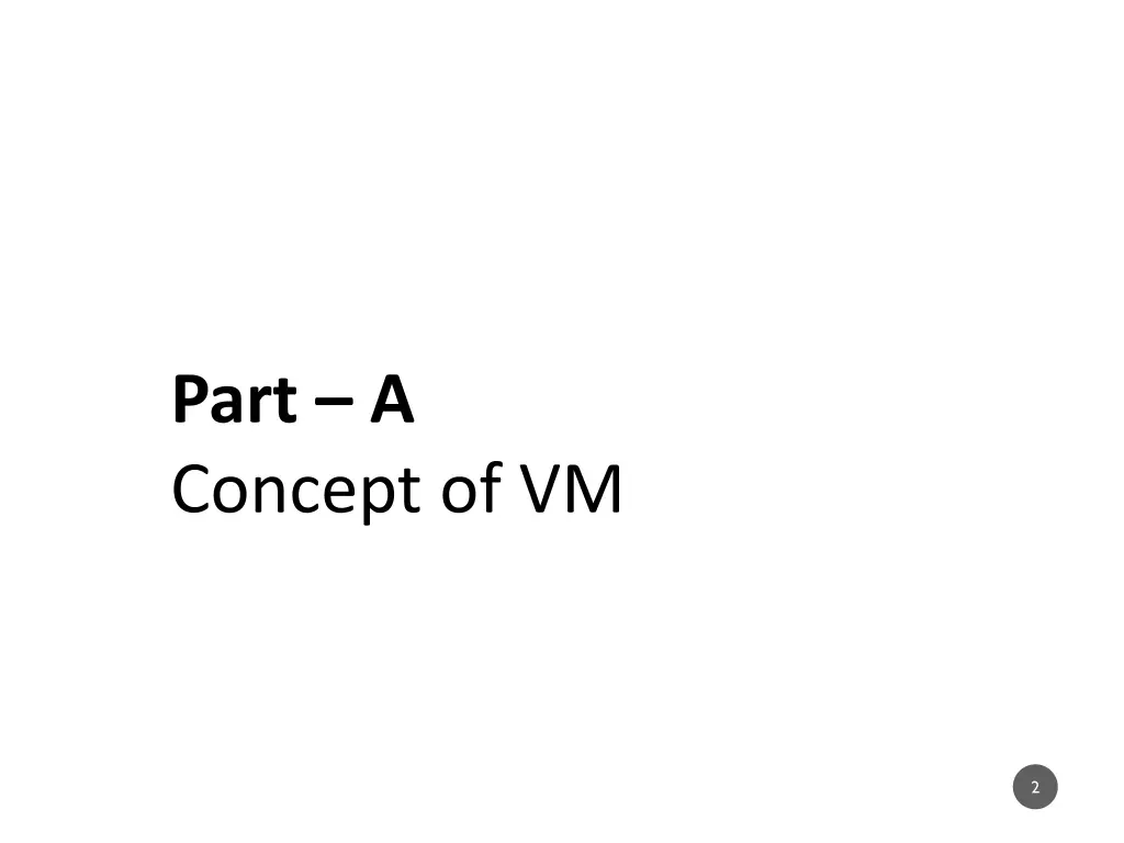 part a concept of vm