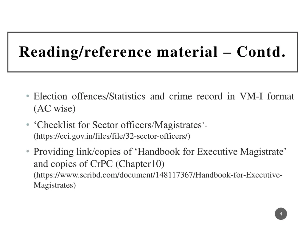 reading reference material contd