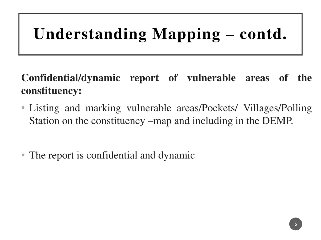 understanding mapping contd