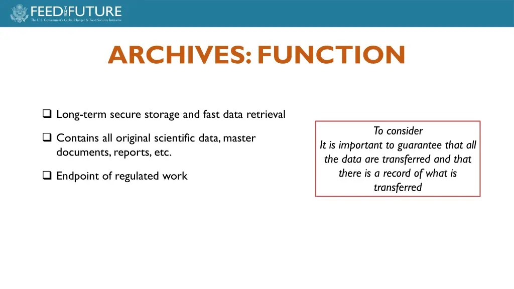 archives function