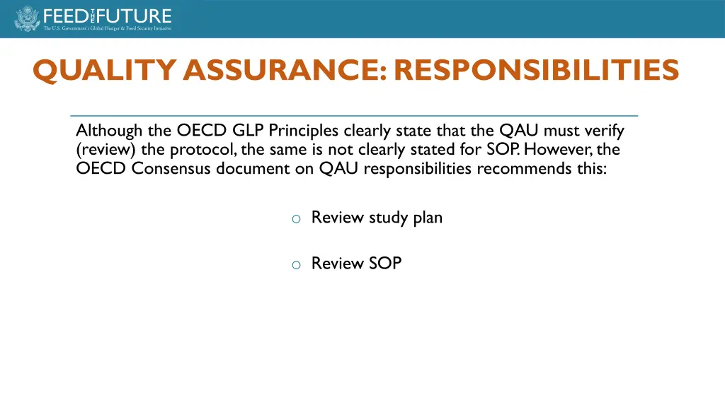 quality assurance responsibilities 2