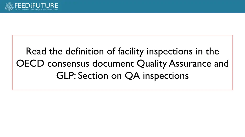 read the definition of facility inspections