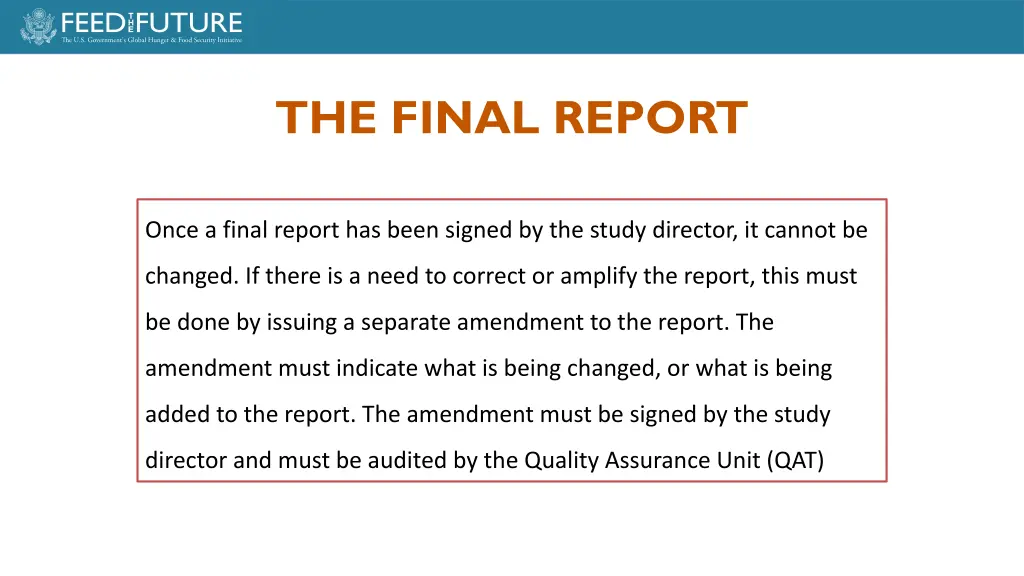 the final report
