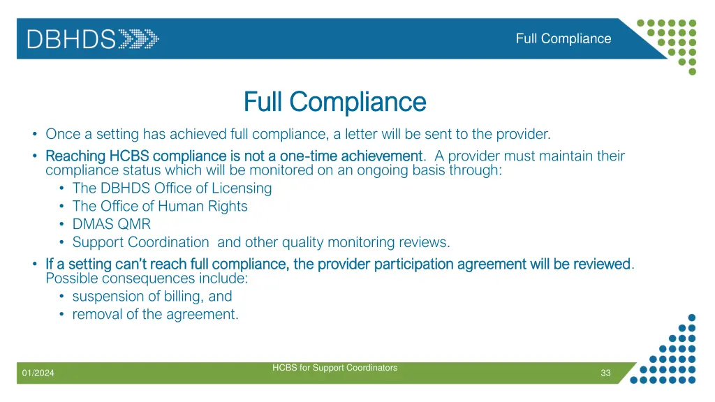 full compliance