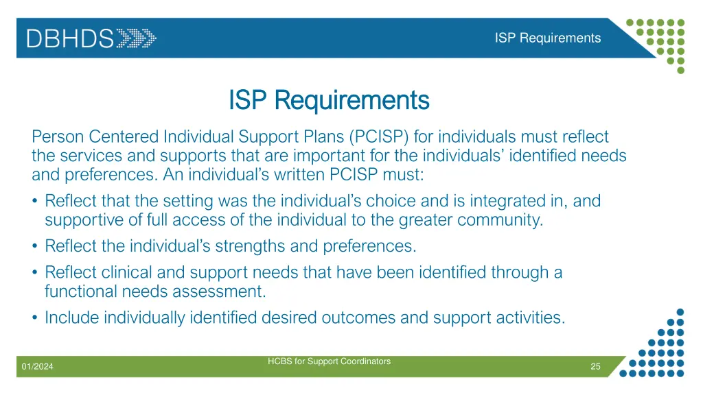 isp requirements