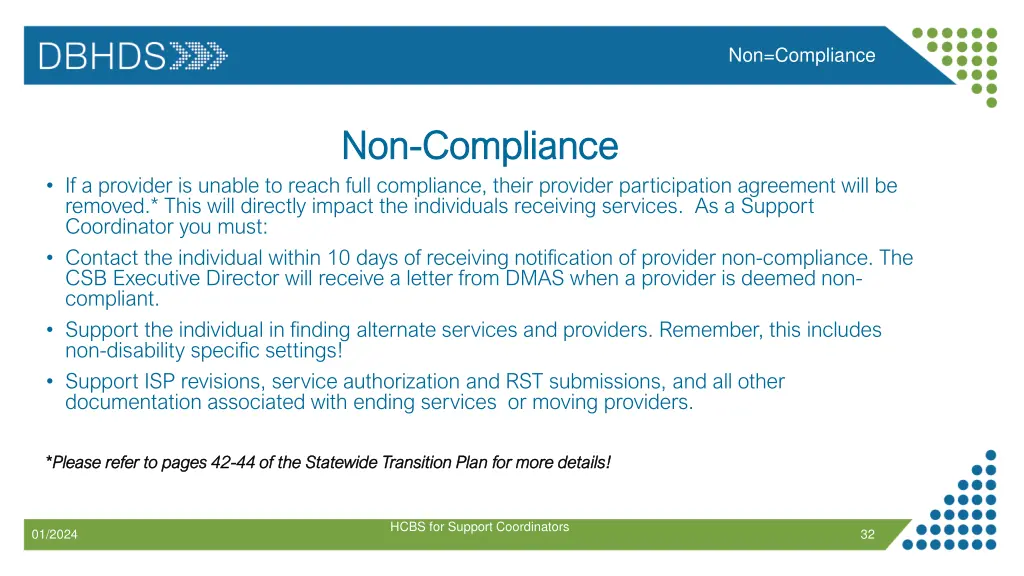 non compliance