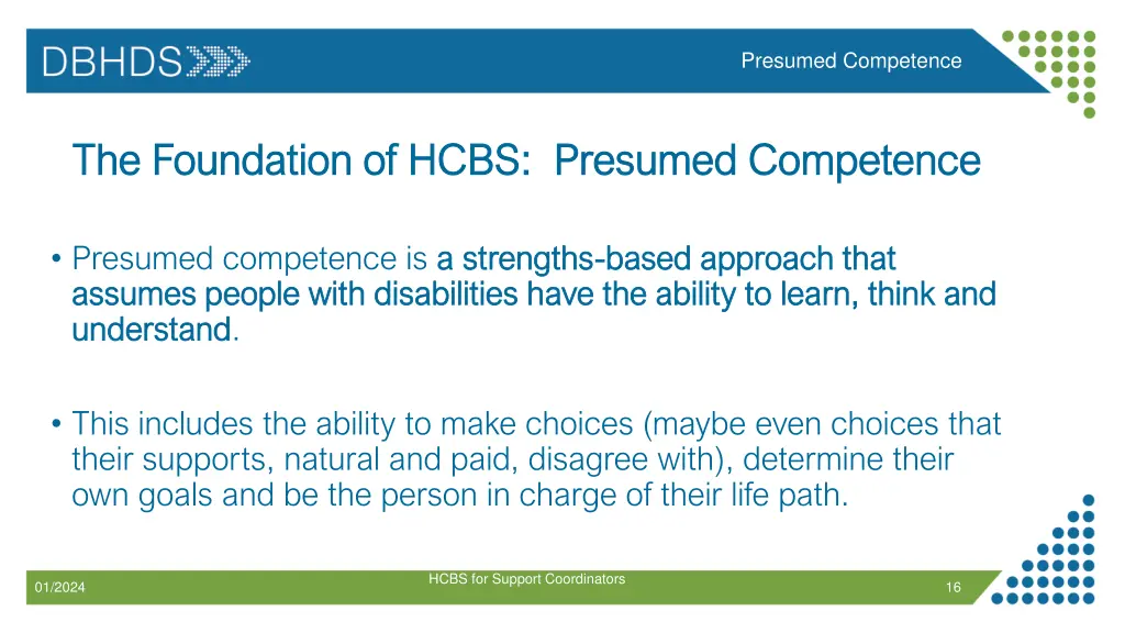 presumed competence