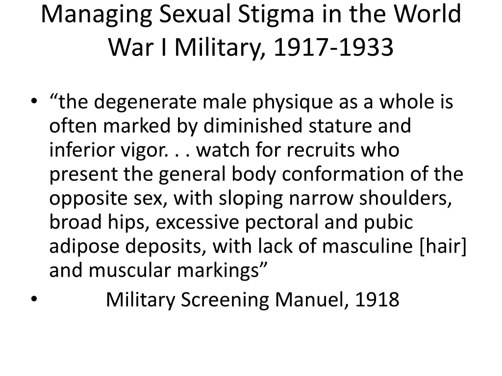 managing sexual stigma in the world