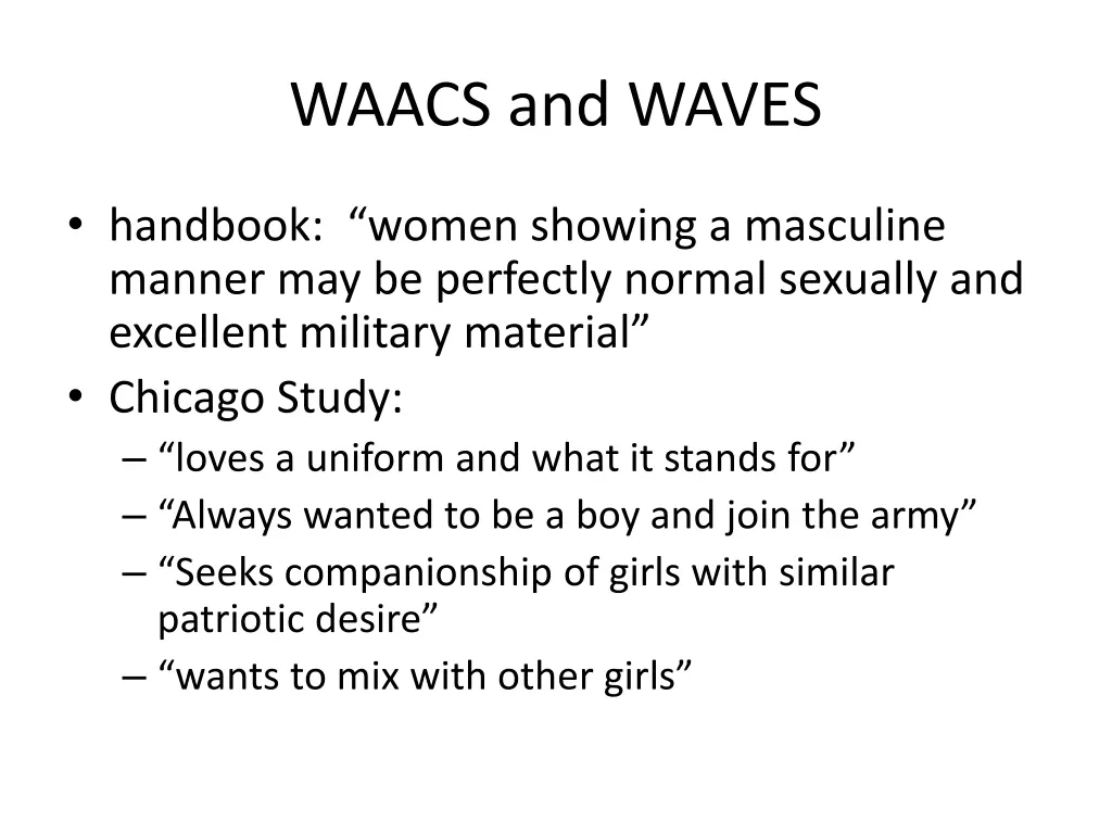 waacs and waves