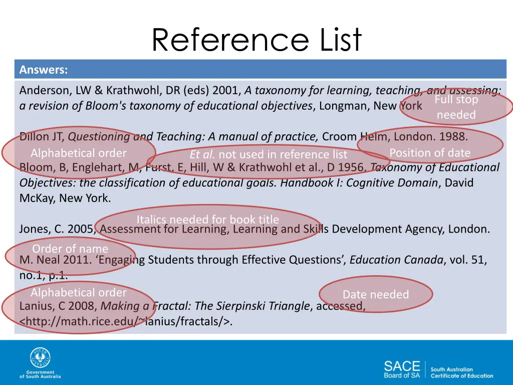 reference list 3