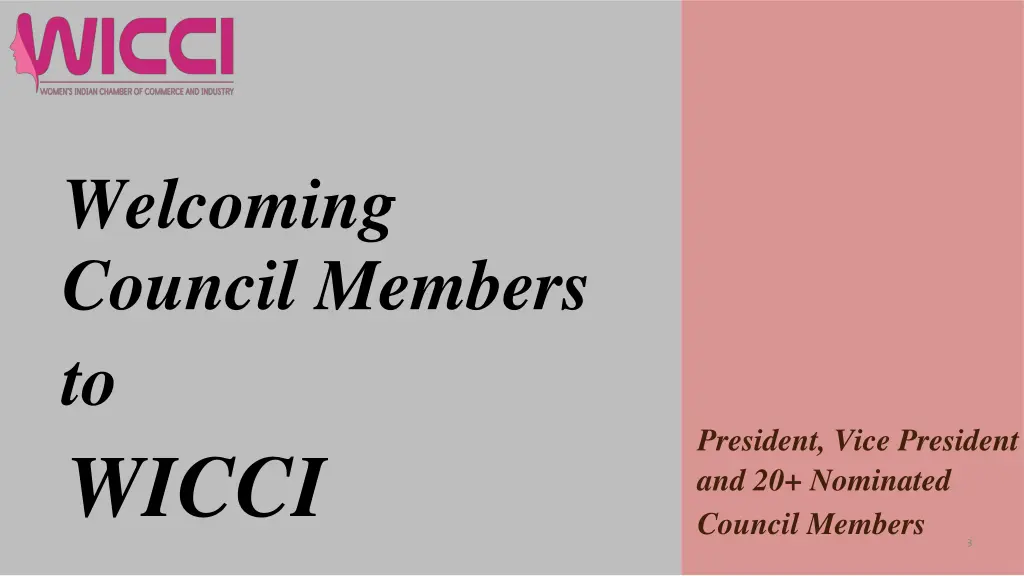 welcoming council members to wicci