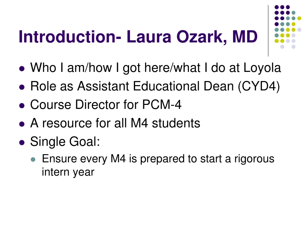 introduction laura ozark md