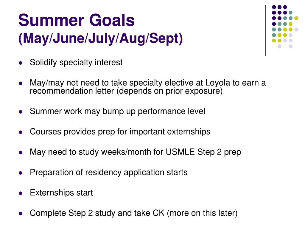 summer goals may june july aug sept