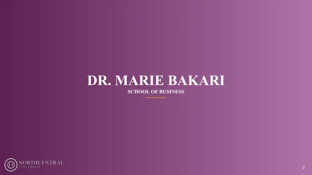 dr marie bakari school of business