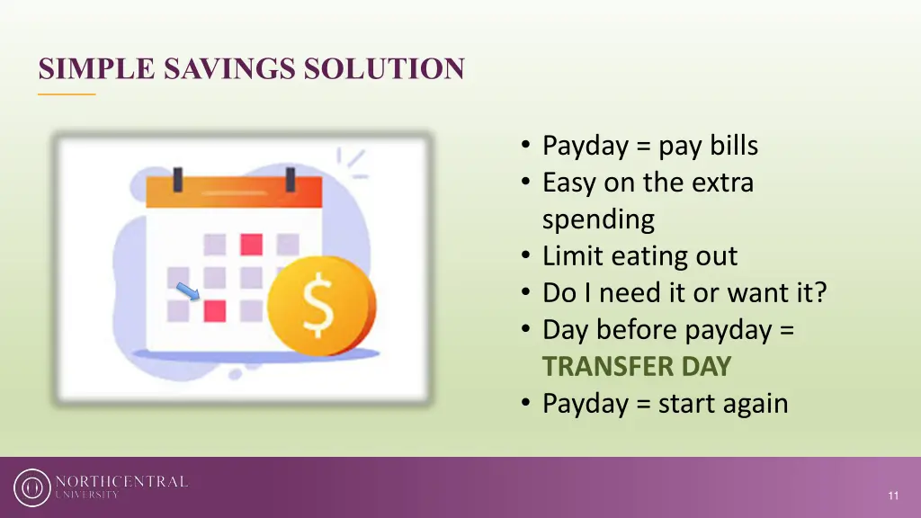 simple savings solution