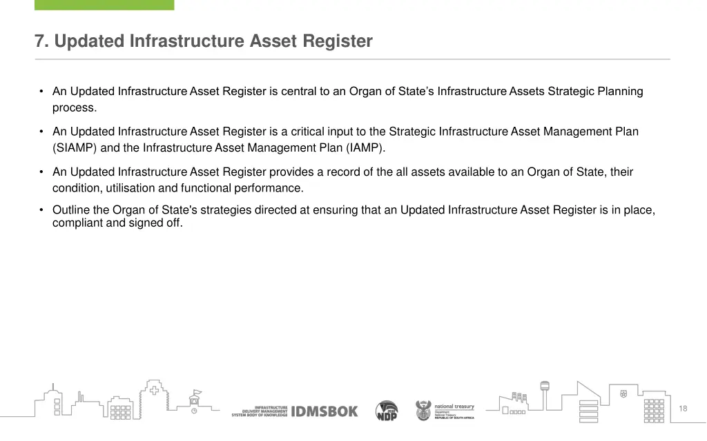 7 updated infrastructure asset register