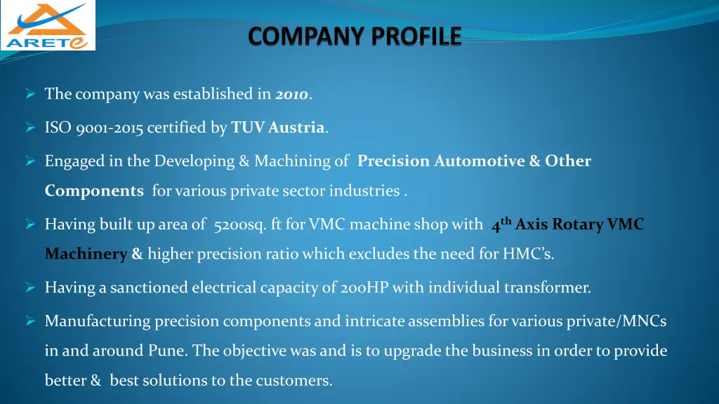 the company was established in 2010