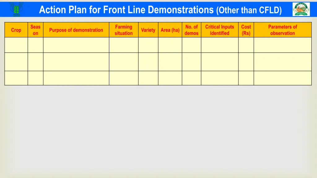 action plan for front line demonstrations other 1