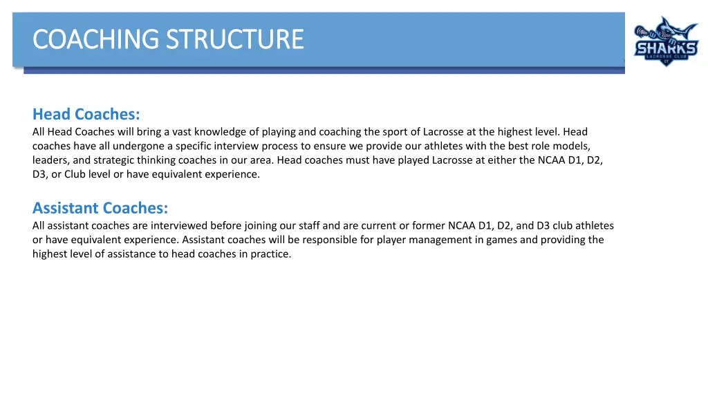 coaching structure coaching structure 1