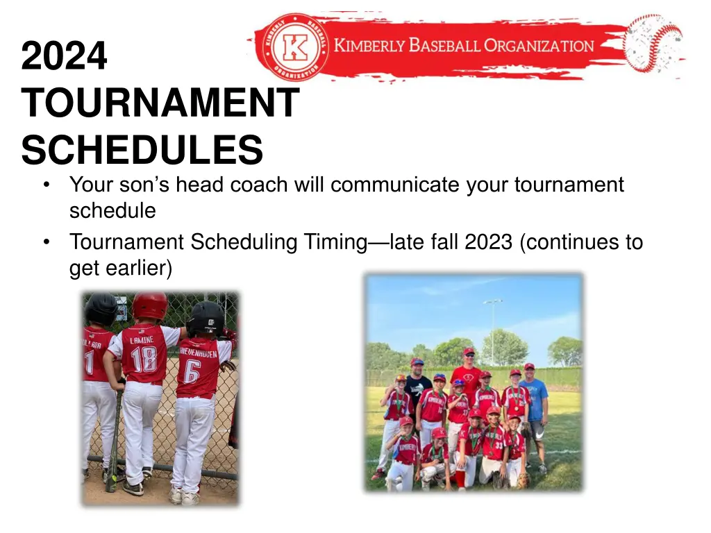 2024 tournament schedules