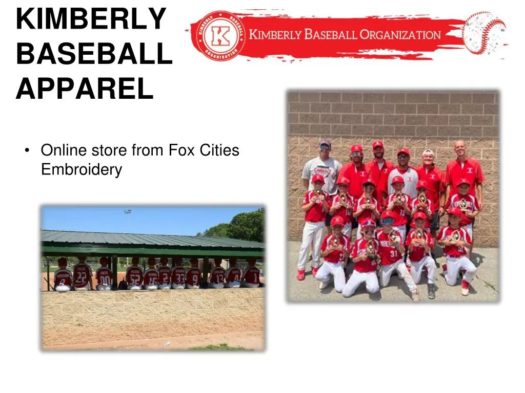 kimberly baseball apparel