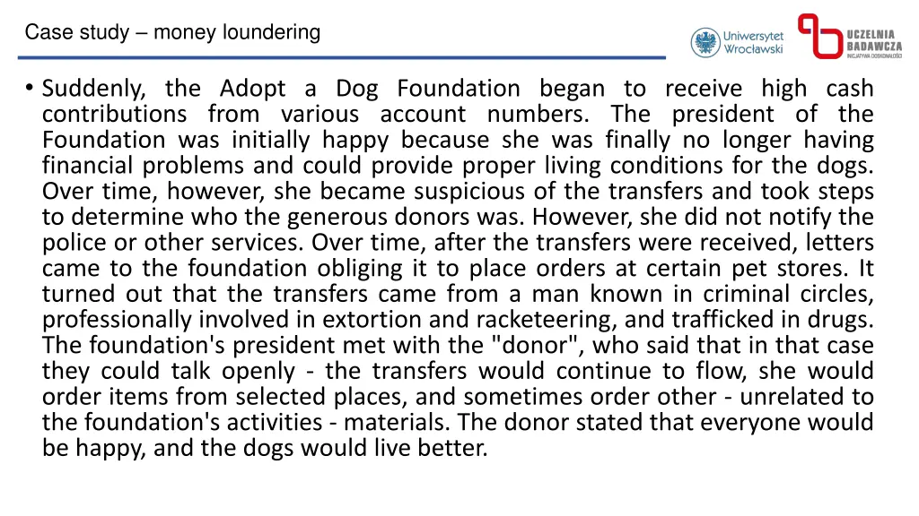 case study money loundering