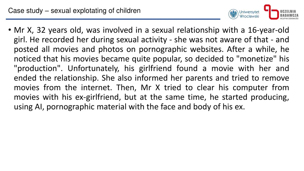 case study sexual explotating of children