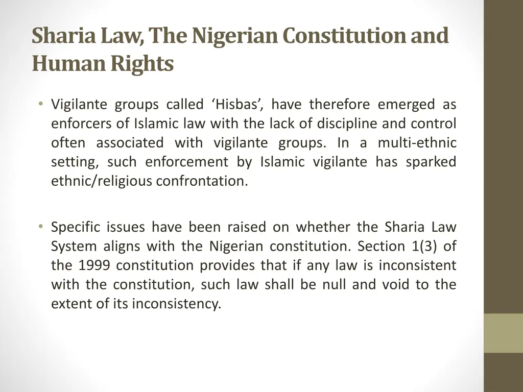 sharia law the nigerian constitution and human 2