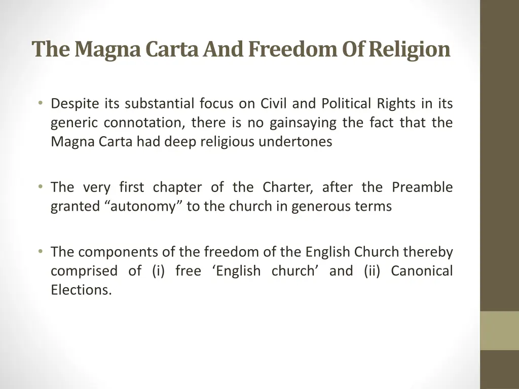 the magna carta and freedom of religion