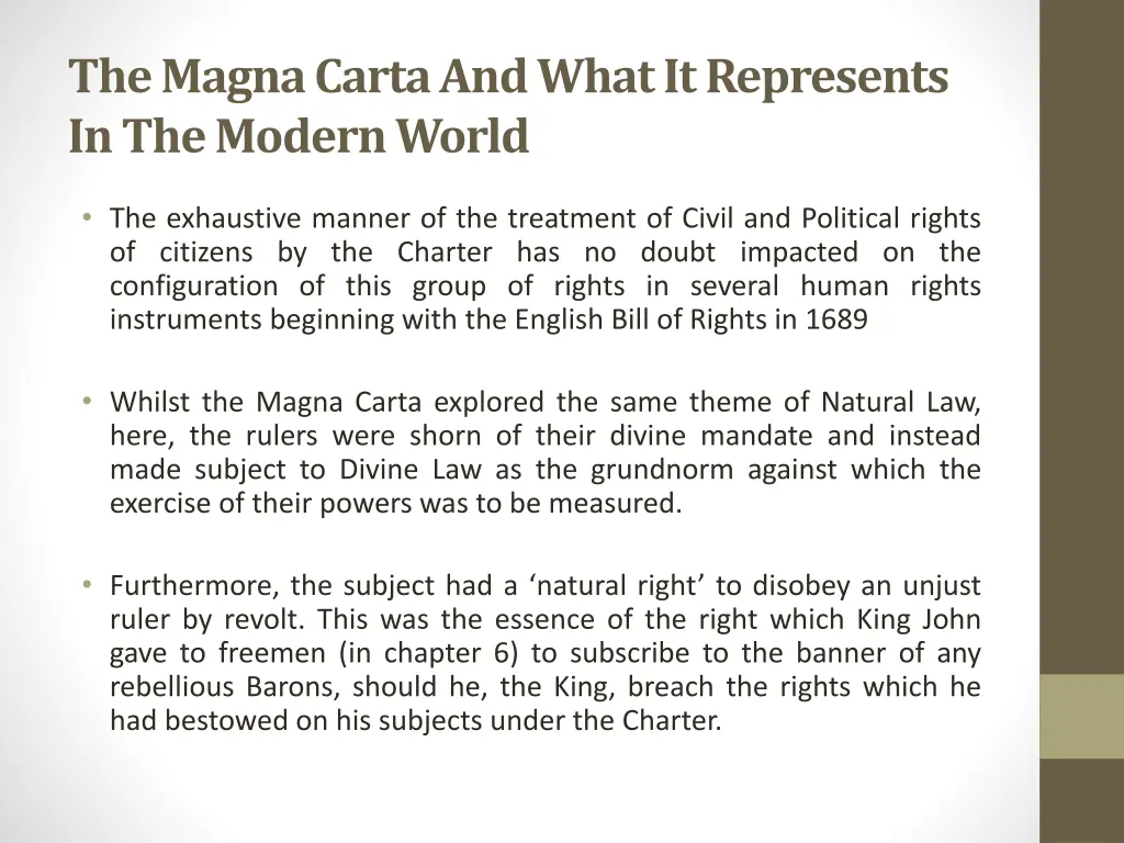 the magna carta and what it represents 1