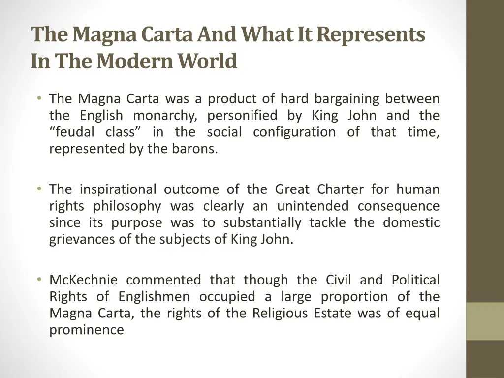 the magna carta and what it represents