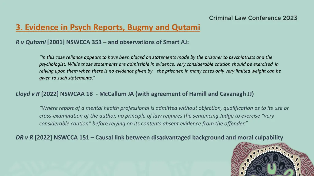 3 evidence in psych reports bugmy and qutami