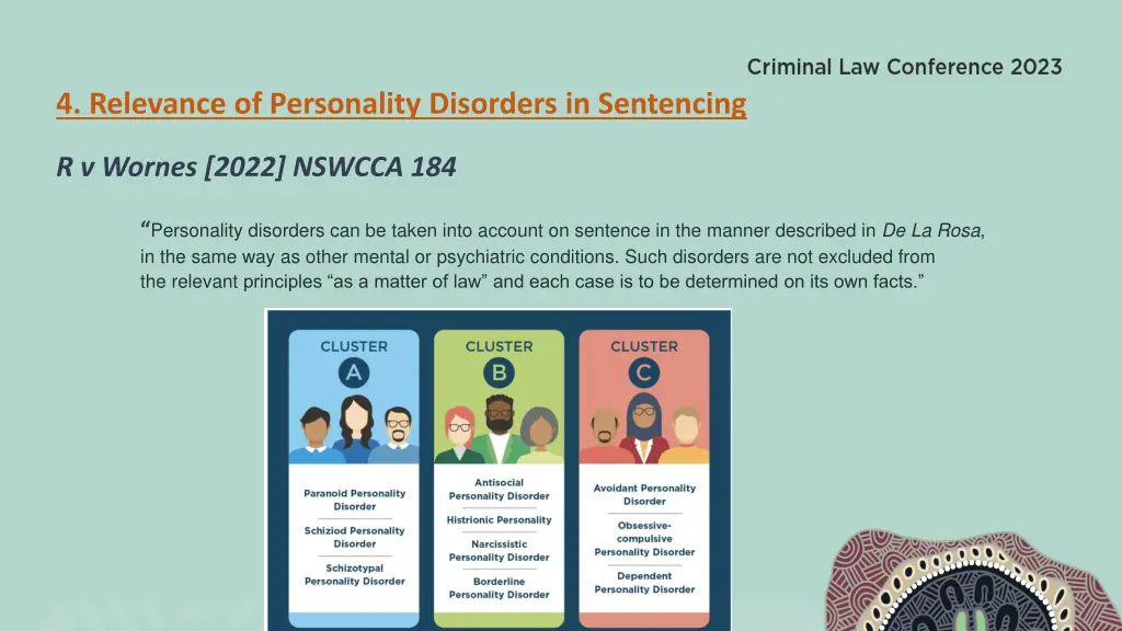 4 relevance of personality disorders in sentencing