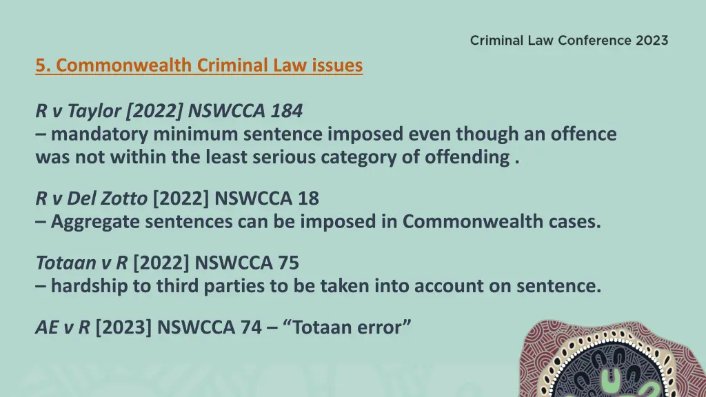 5 commonwealth criminal law issues