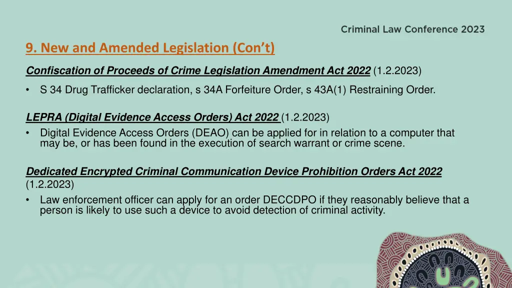 9 new and amended legislation con t