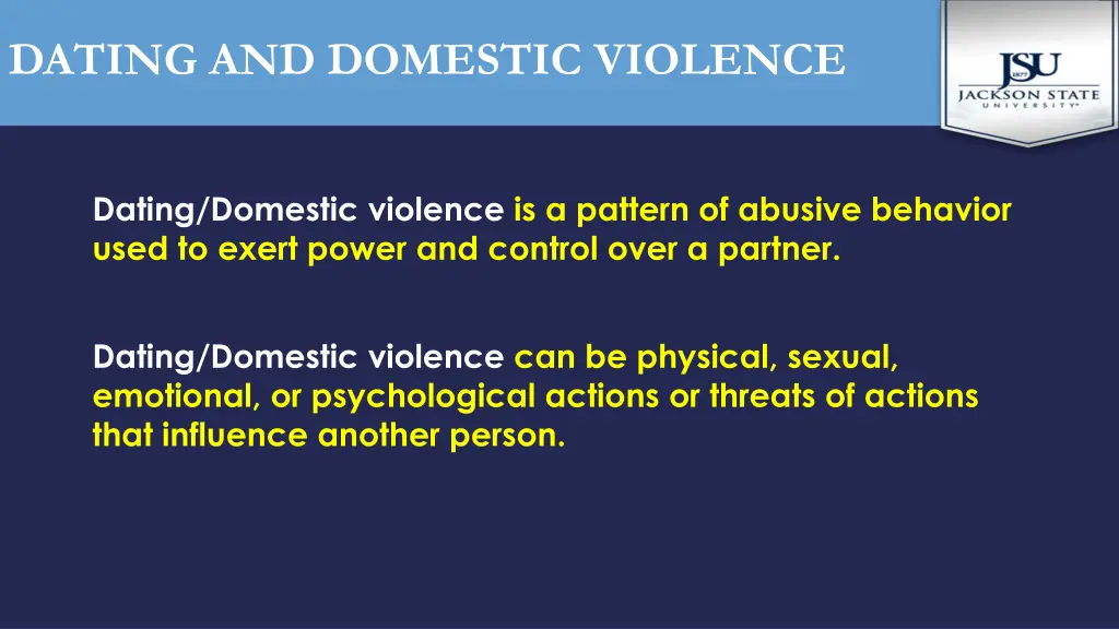 dating and domestic violence