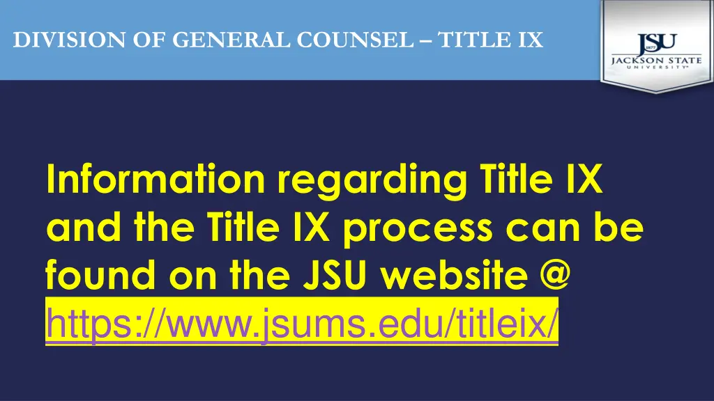 division of general counsel title ix